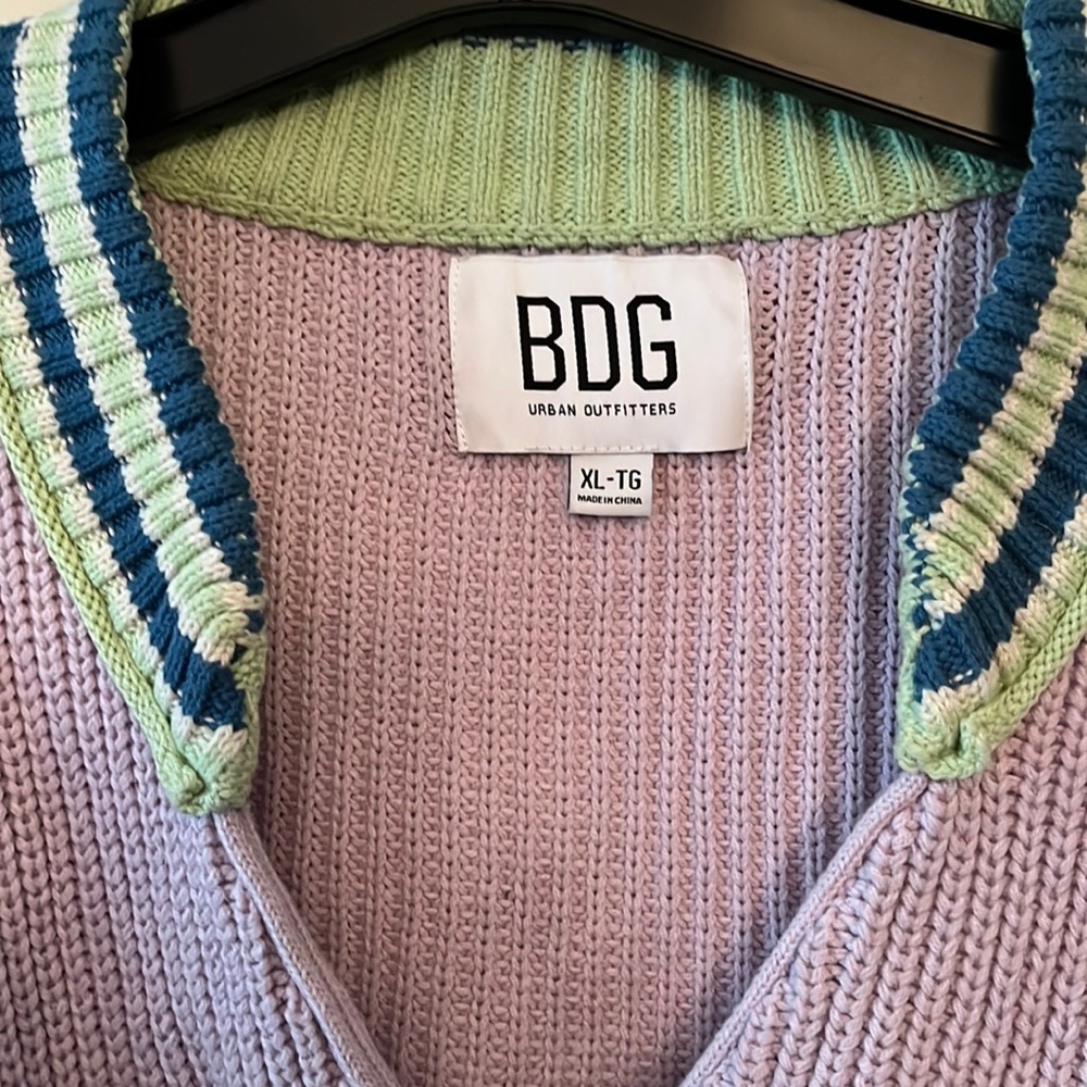 Purple cropped cardigan